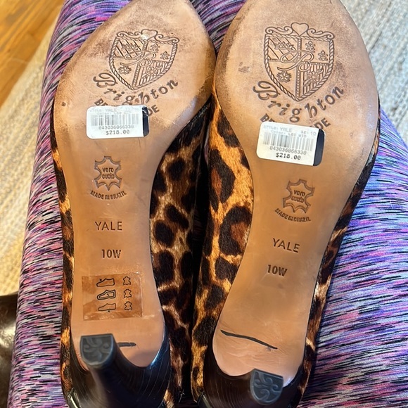 Brighton YALE leopard heels. Style YALE size 10W. - Picture 4 of 6